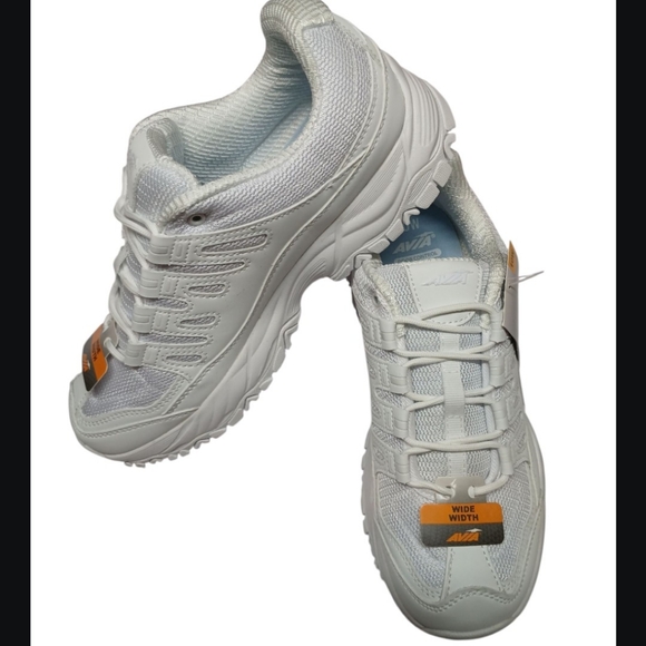 Avia Shoes - Avia White Athletic Sneakers | Size 10W | Wide Width Comfort Walking Shoes